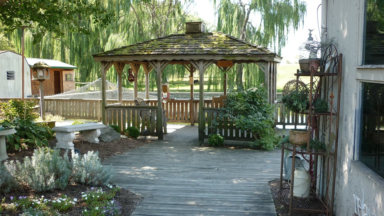 wooden pergola